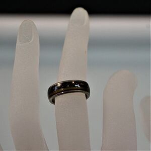 Silver Tone Glittered Unisex Mood Ring Band Size 6 Estate